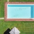 Location Toscane, maison Vigneta, piscine vue aérienne